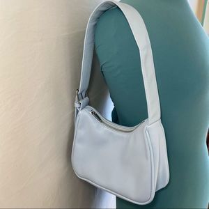 Wild Fable light blue faux leather baguette bag Y2K vibe